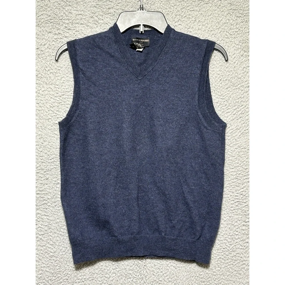 Banana Republic Merino Wool Blue Sweater Vest Men's Size Medium